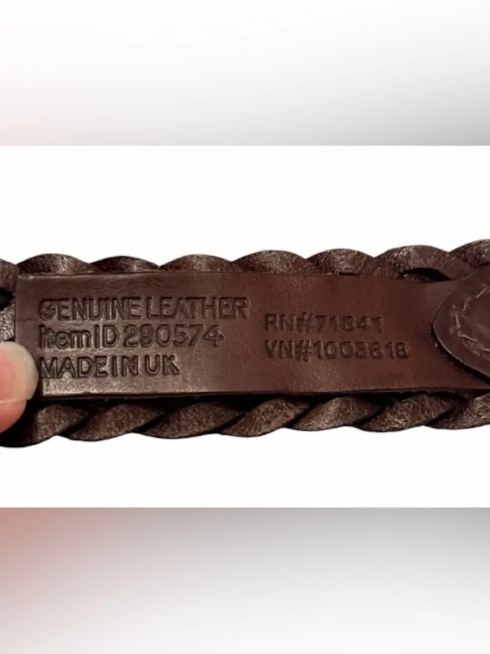 Genuine Leather LL Bean Braided Belt Men’s 34 Old Money Western